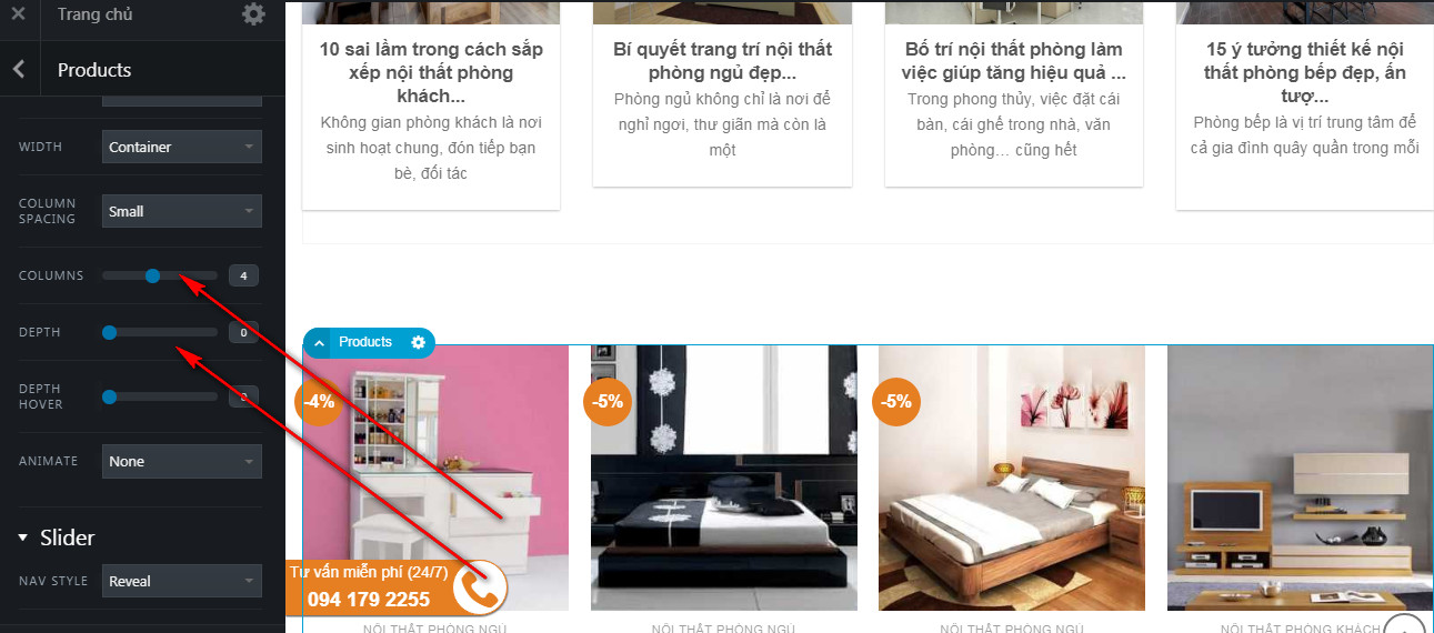 10 cach de them san pham cua danh muc bat ky len trang chu huong dan su dung web elamweb