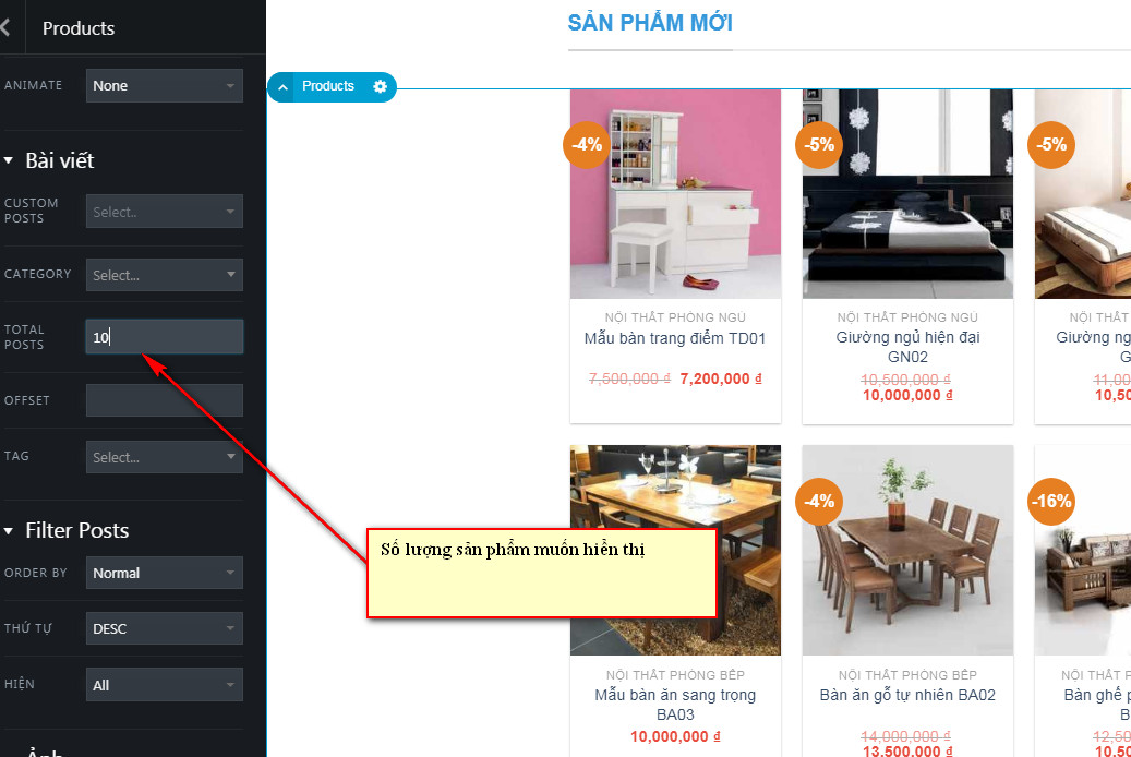 12 cach de them san pham cua danh muc bat ky len trang chu huong dan su dung web elamweb