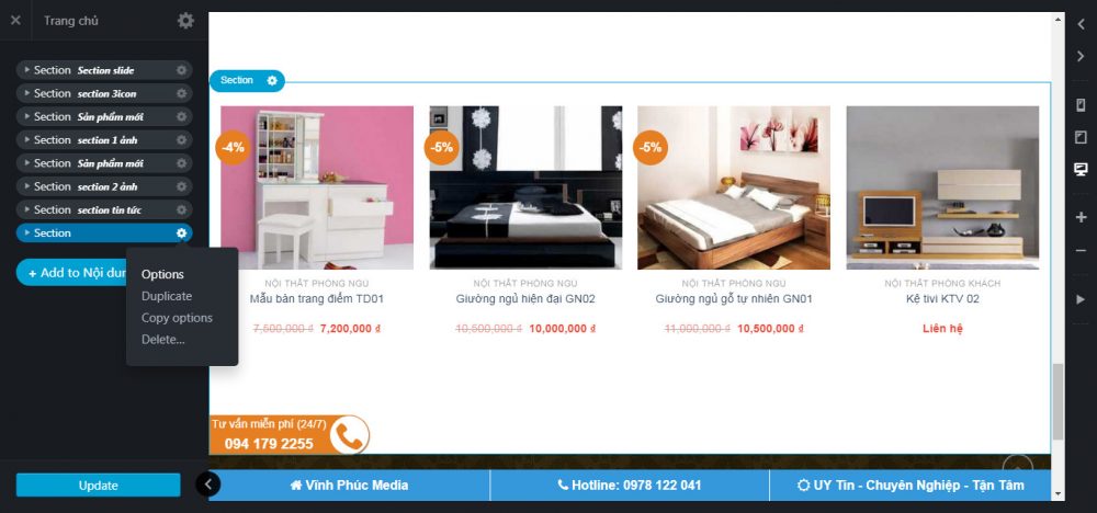 14 cach de them san pham cua danh muc bat ky len trang chu huong dan su dung web elamweb