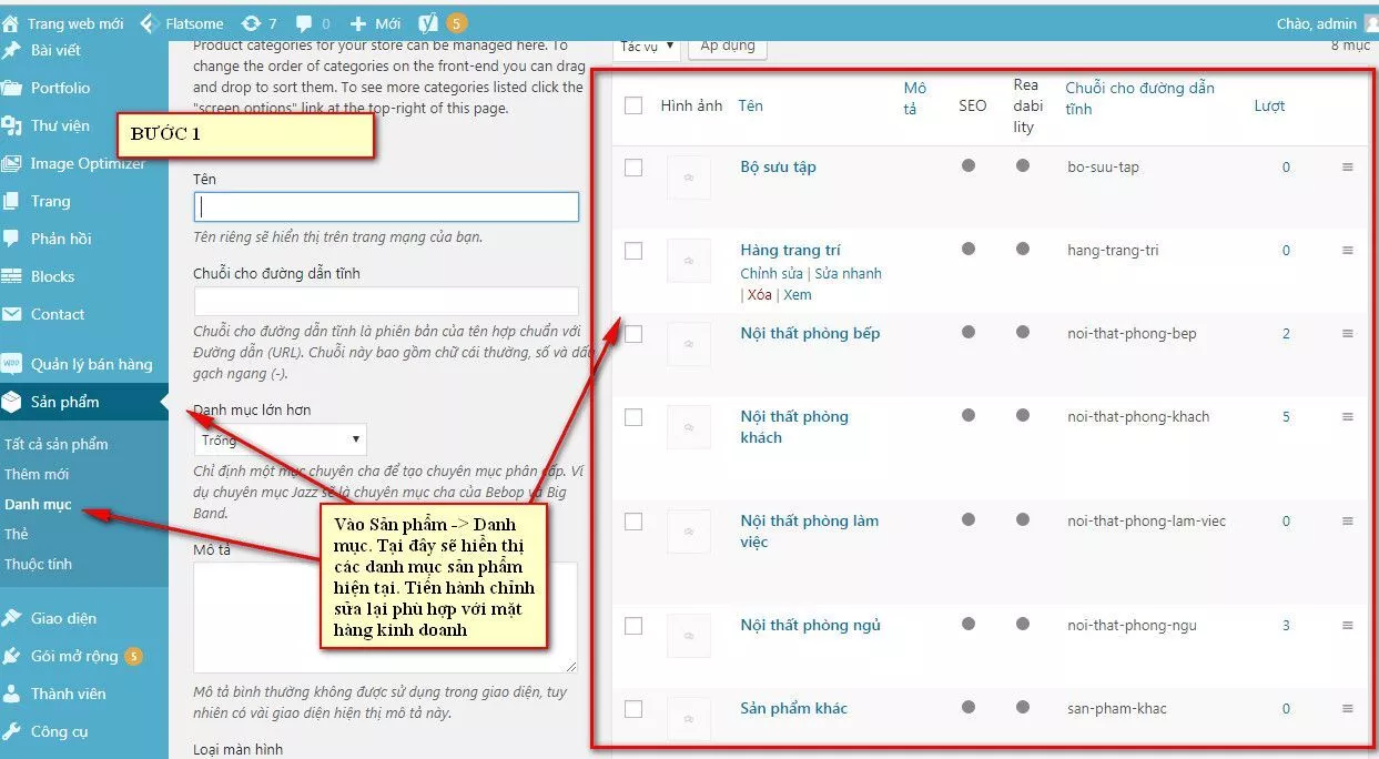 2 thay doi danh muc san pham wordpress huong dan lam web wordpress de hieu