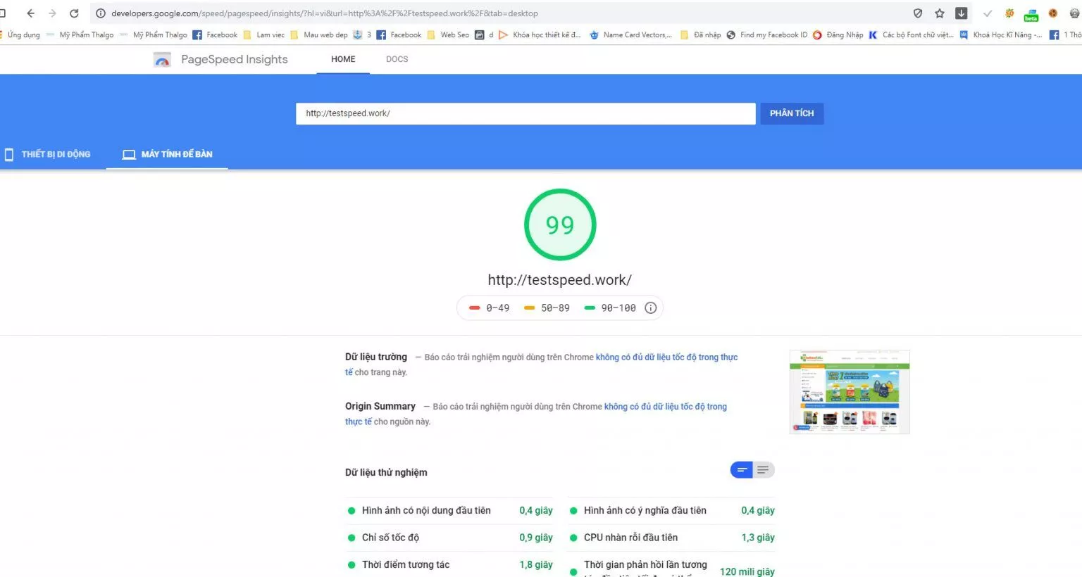 20 google pagespeed insight chuan seo