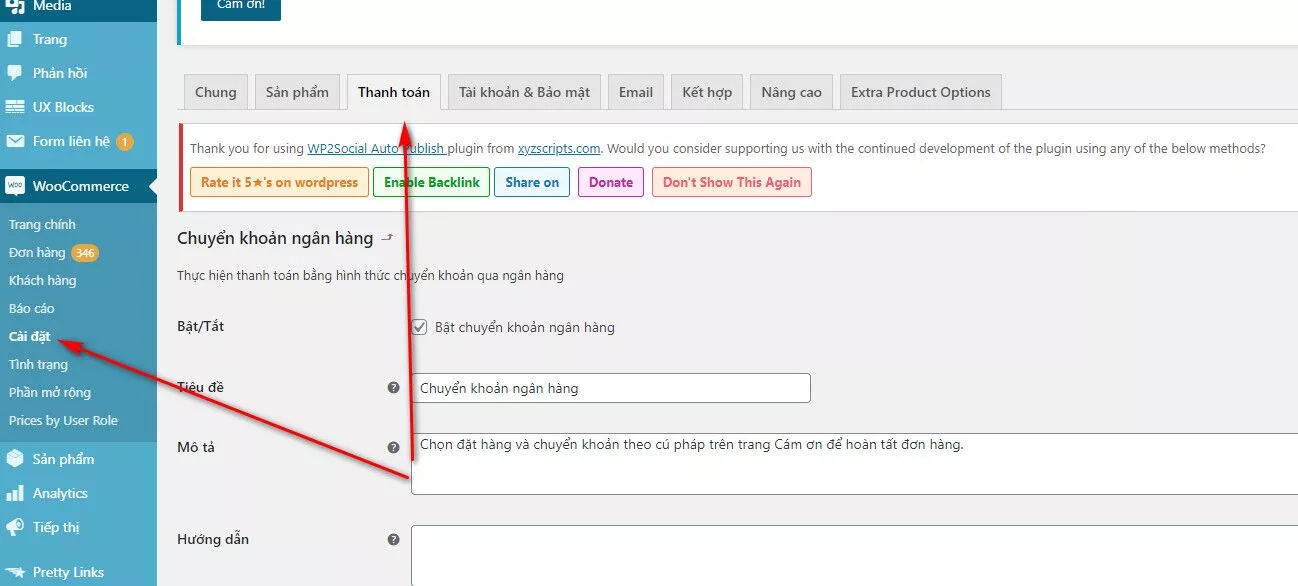 3 1 doi thong tin thanh toan trong woocommerce huong dan lam web wordpress