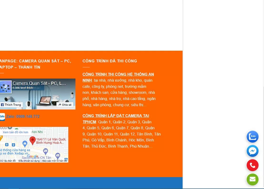 5 cach chen icon map google facebook zalo sms vao web