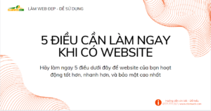 5 dieu can lam ngay khi co website wordpress huong dan lam web wordpress