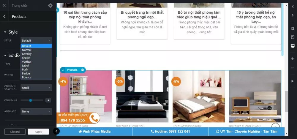 8 cach de them san pham cua danh muc bat ky len trang chu huong dan su dung web elamweb