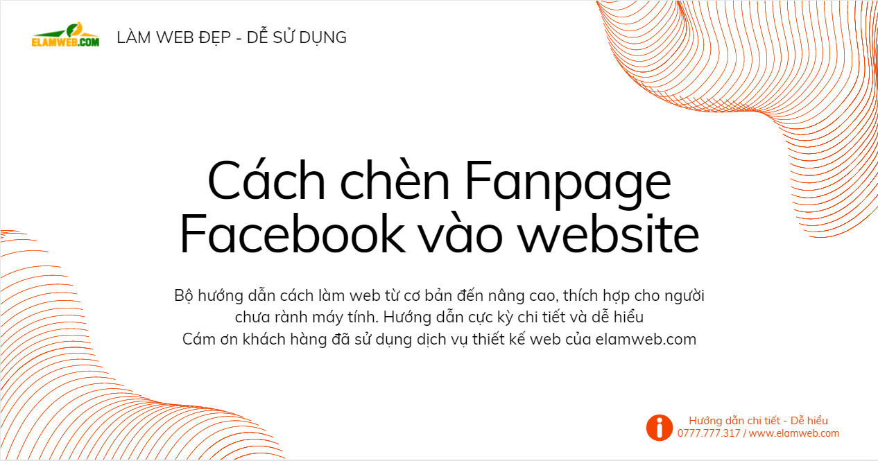 cach chen fanpage facebook vao web wordpress