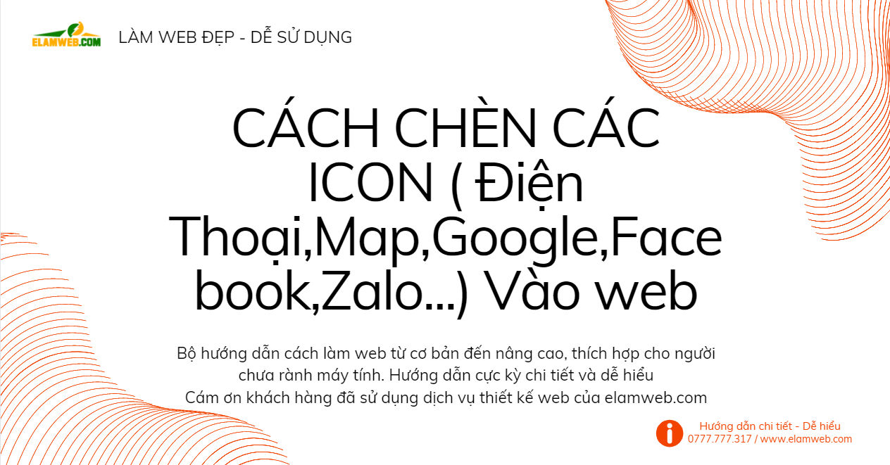 cach chen icon map google facebook zalo sms vao web