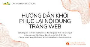 huong dan khoi phuc noi dung trang web