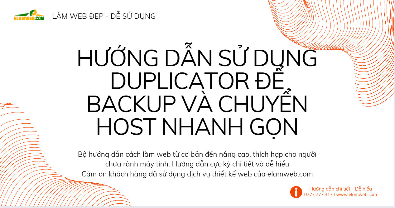 huong dan su dung duplicator de backup va chuyen host