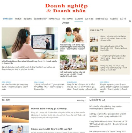 THIET KE WEB DOANH NGHIEP DOANH NHAN