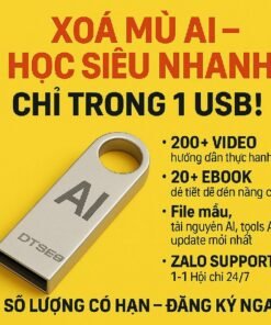 Đánh giá bộ USB khóa học AI: Tại sao nên sở hữu?.So sánh tự học tốn thời gian với việc có sẵn dữ liệu hệ thống, cam kết hoàn tiền 7 ngày.
