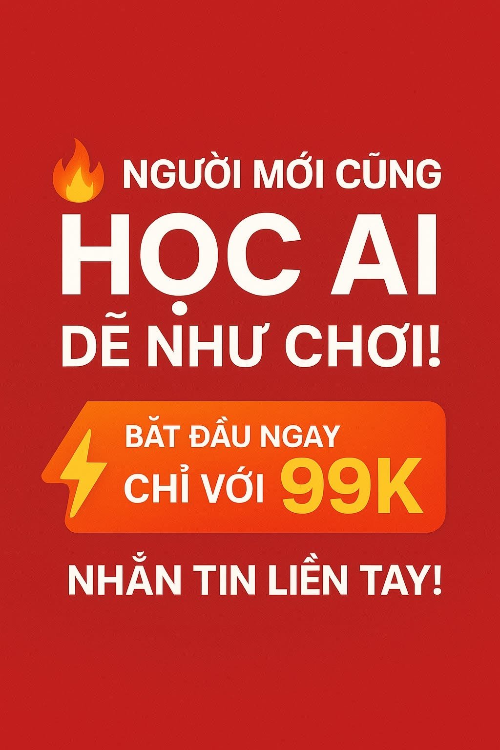 Khoá học AI Giá rẻ 61 Lựa chọn khóa học ai chi phí thấp là giải pháp tối ưu cho người mới kinh doanh. Tự mình làm video quảng cáo, viết bài bán hàng mà không cần thuê ngoài tốn kém.