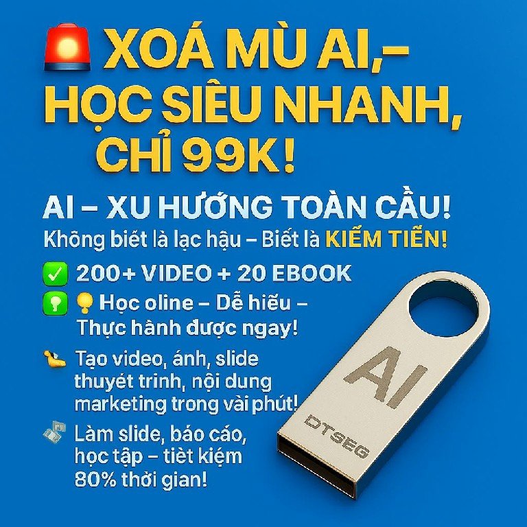Khoá học AI Giá rẻ 58 Đầu tư tương lai với khóa học ai giá sinh viên cực kỳ ưu đãi. Giúp bạn tăng tốc làm slide thuyết trình, viết nội dung và nghiên cứu tài liệu nhanh gấp 5 lần.