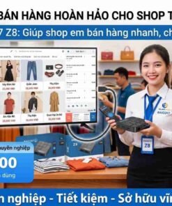 Giải pháp máy bán hàng shop online tích hợp giao diện tivi trực quan, quản lý đơn hàng, theo dõi livestream, báo cáo doanh thu và kiểm kho dễ dàng.