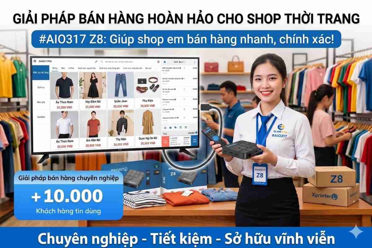 Bộ máy tính tiền giá sinh viên 31 Giải pháp máy bán hàng shop online tích hợp giao diện tivi trực quan, quản lý đơn hàng, theo dõi livestream, báo cáo doanh thu và kiểm kho dễ dàng.