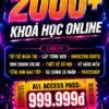 Kho 2000 khóa học online 12 Mở khóa kho 2000 khóa học online đầy đủ kỹ năng từ AI, Marketing đến Lập trình. Cập nhật 2026. Khám phá ngay! Gọi ngay 0902.468.100