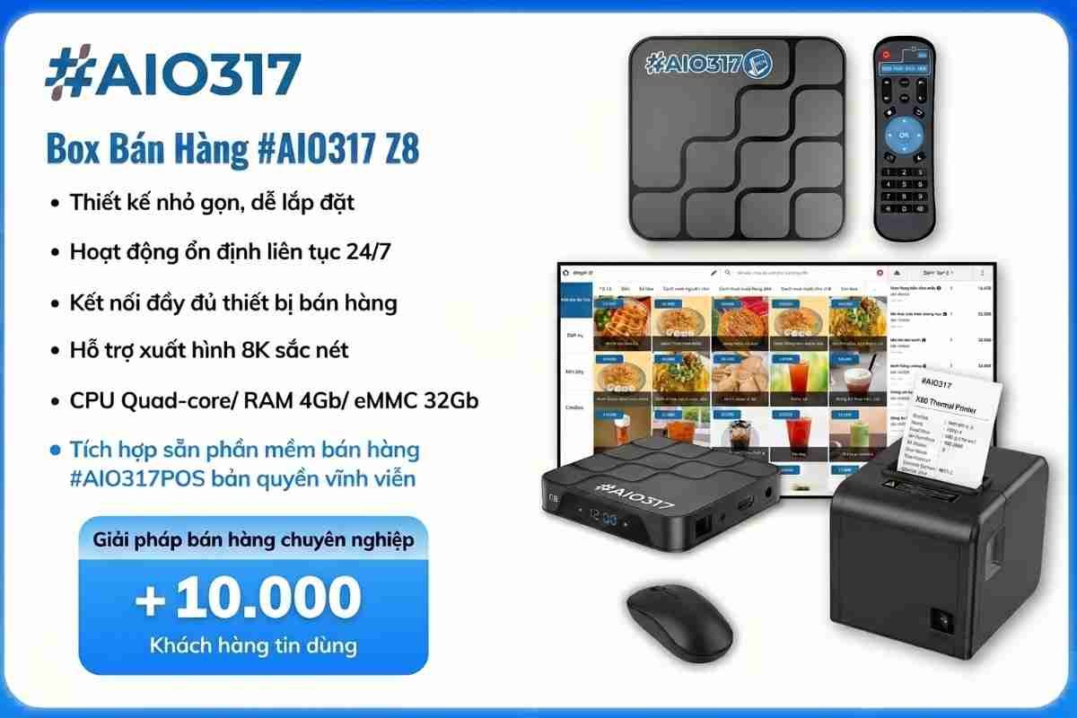Android box bán hàng RAM 4GB 41 Mua dòng sản phẩm android box bán hàng cấu hình cao để nâng cấp cửa hàng. Xử lý hóa đơn siêu tốc, tặng kèm phần mềm offline vĩnh viễn, giá cực ưu đãi.