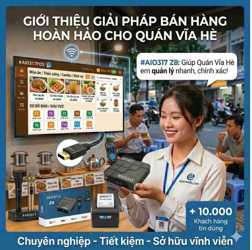 Thiết bị POS kết nối màn hình 8K 39 Bộ máy tính tiền tận dụng màn hình cũ giúp tiết kiệm chi phí mua màn hình mới. Kết nối linh hoạt qua cổng HDMI, hiển thị menu rõ ràng và vô cùng sắc nét.